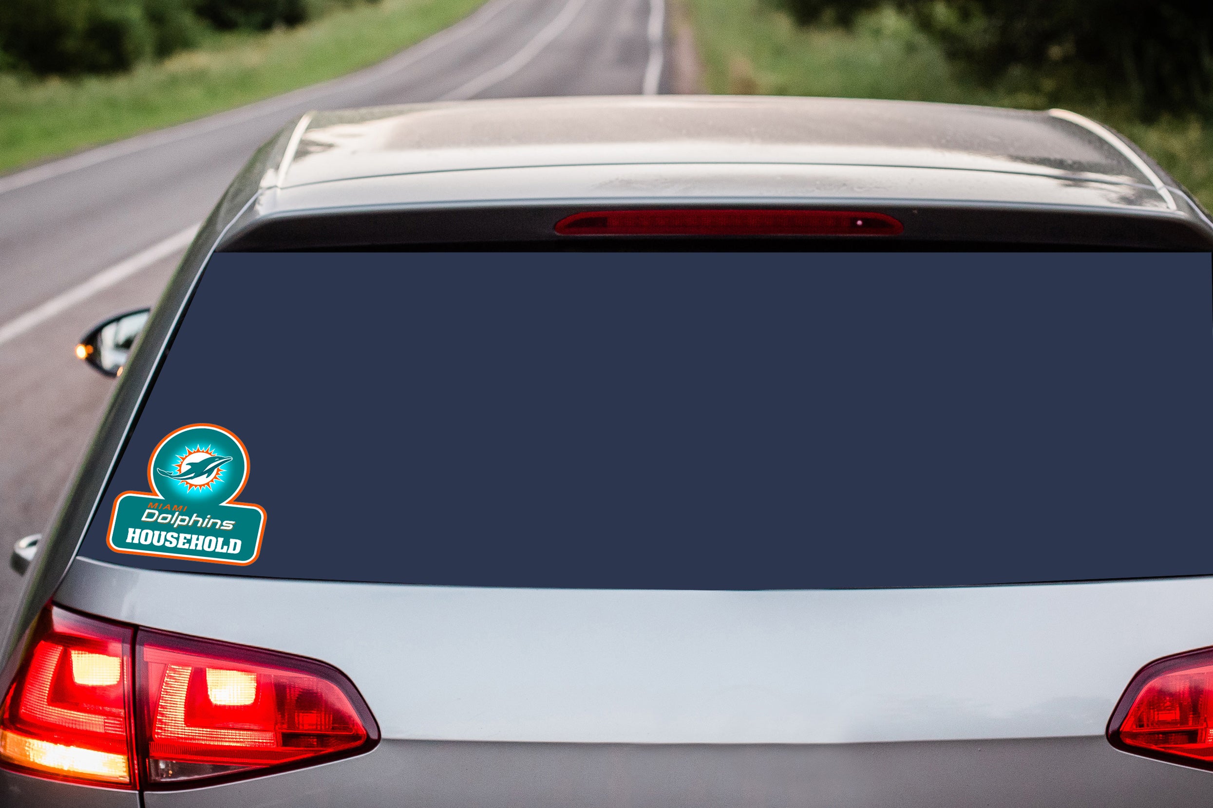 Miami Dolphins Household Auto Decal